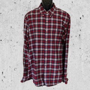 Polo by Ralph Lauren Button Front Shirt, Red/Blue Plaid w/ Blue Pony, XL